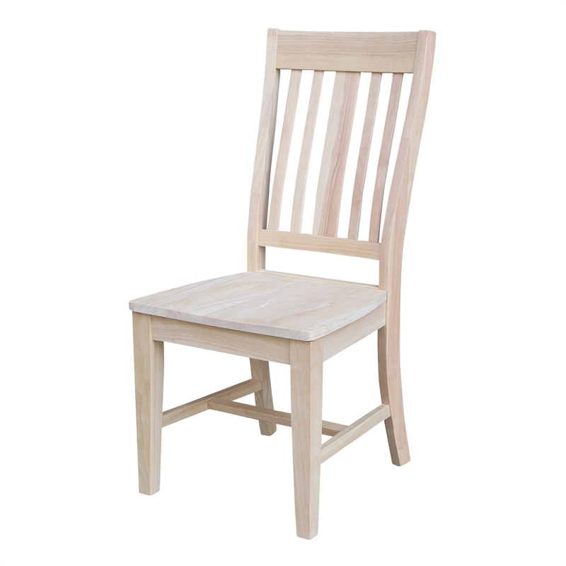 International Concepts Set of Two Benson Dining Chairs Unfinished