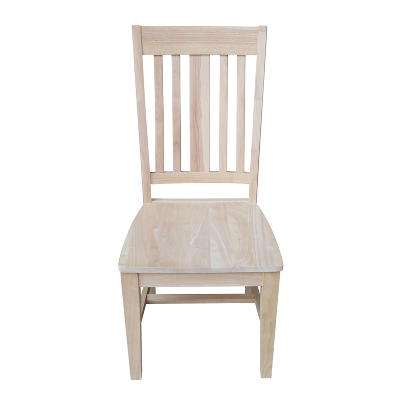 International Concepts Set of Two Benson Dining Chairs Unfinished