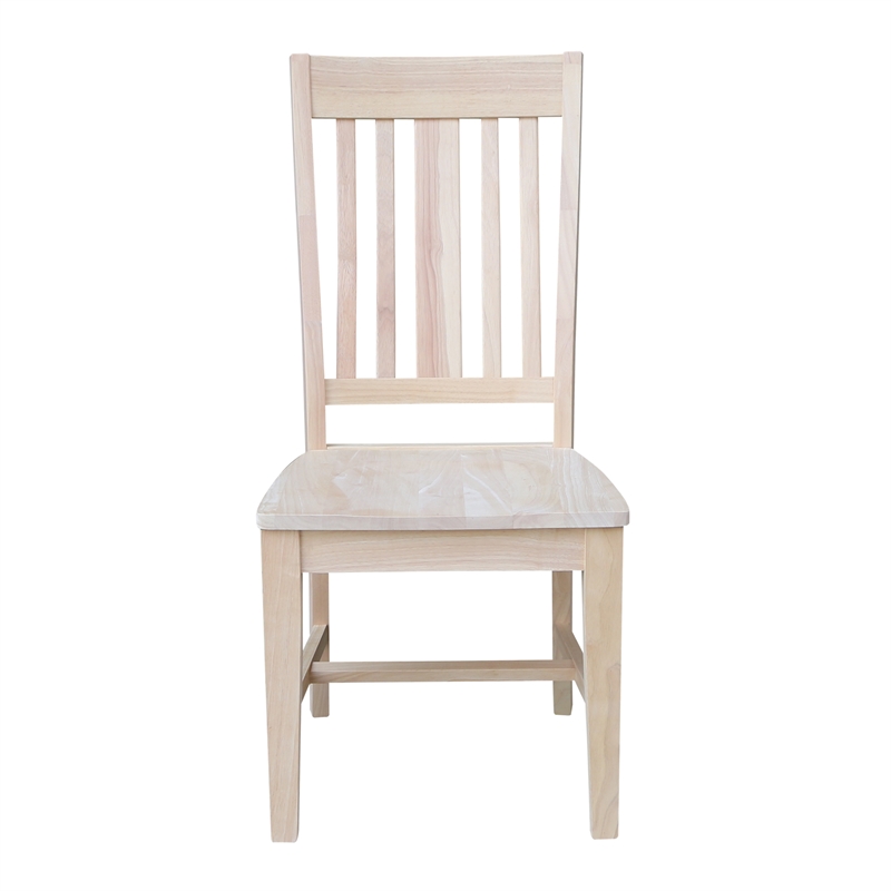 International Concepts Set of Two Benson Dining Chairs Unfinished