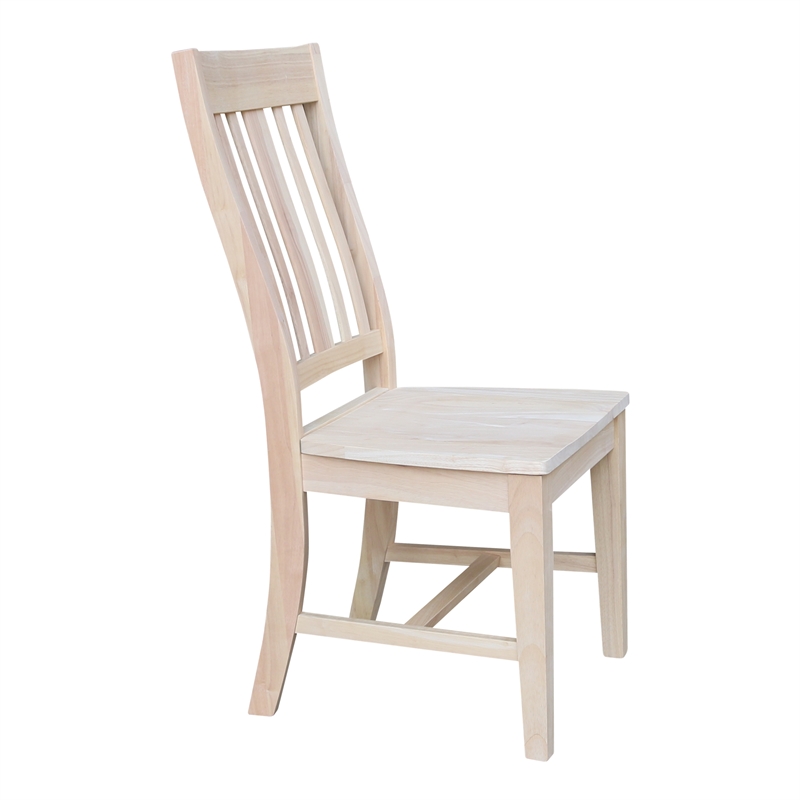 International Concepts Set of Two Benson Dining Chairs Unfinished