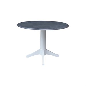 International Concepts 42 In Round dual drop Leaf Pedestal Table  30.3 &quotH