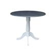 International Concepts 42 In Round dual drop Leaf Pedestal Table 35.5 