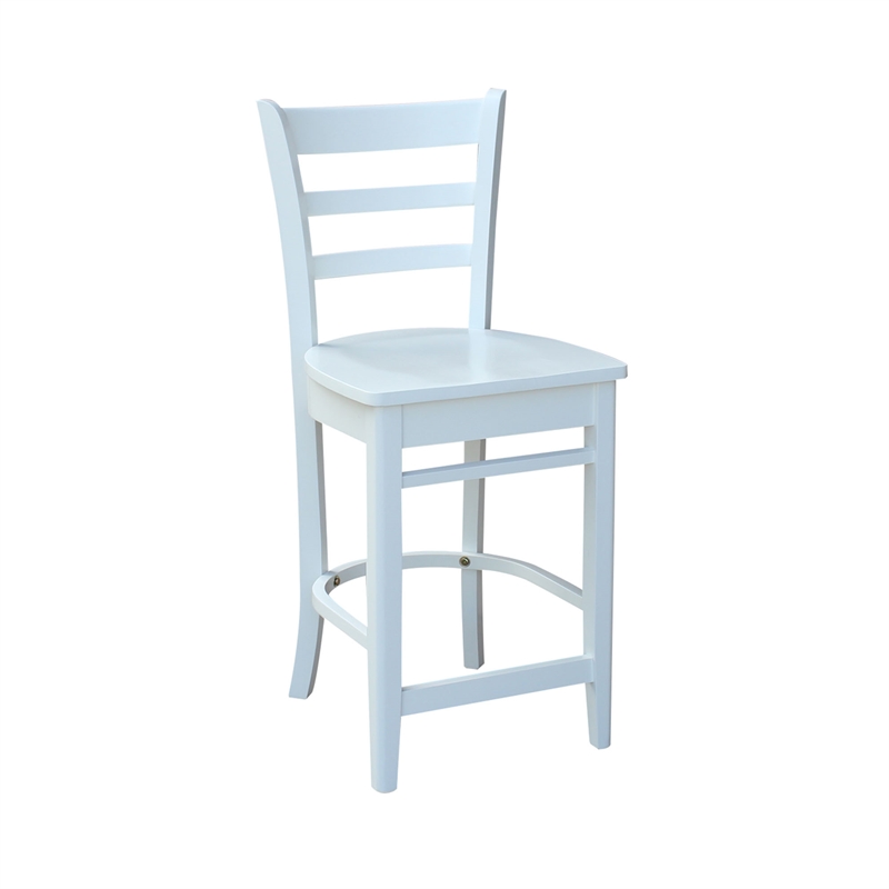 42 Round Pedestal Gathering Height Table with Two Counter Height Stools White