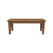 International Concepts Solid Wood Shaker Style Accent Bench in Hickory