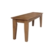 International Concepts Solid Wood Shaker Style Accent Bench in Hickory