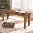 International Concepts Solid Wood Shaker Style Accent Bench in Hickory