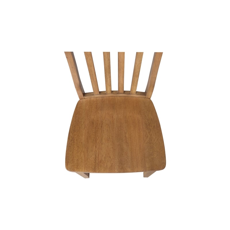 International Concepts Set of Two Cafe Dining Chairs - Hickory