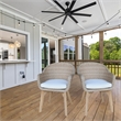 International Concepts Outdoor Set of Two Wicker Dining Chairs with Cusions