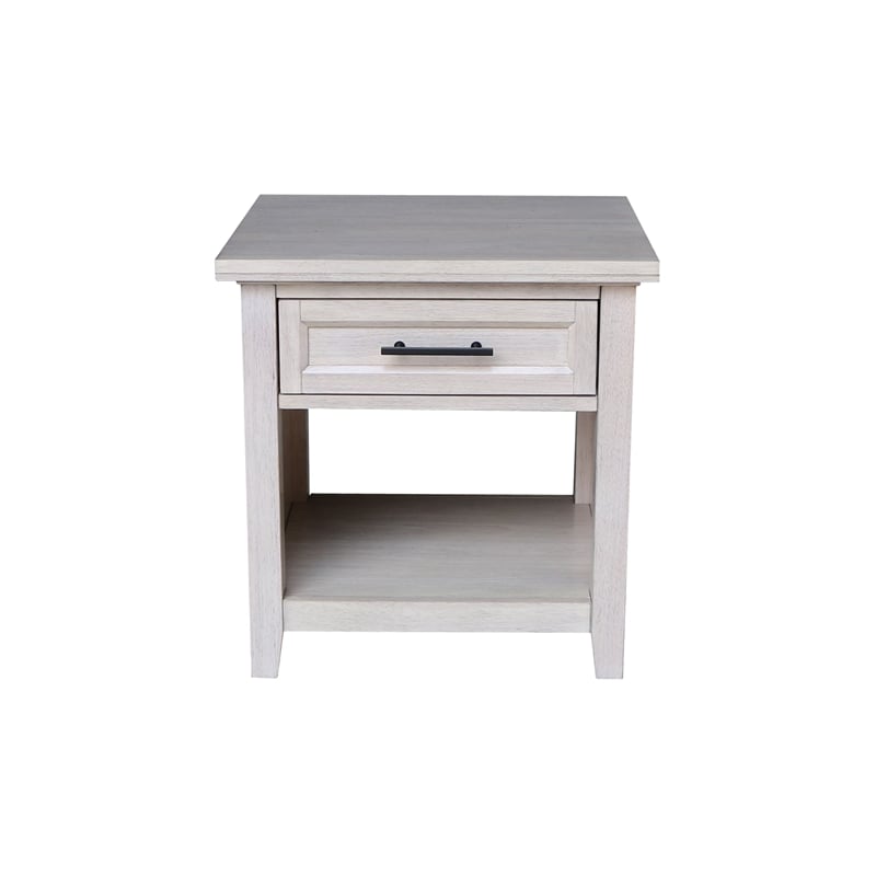 International Concepts Sanibel Solid Wood End Table in Macchiato