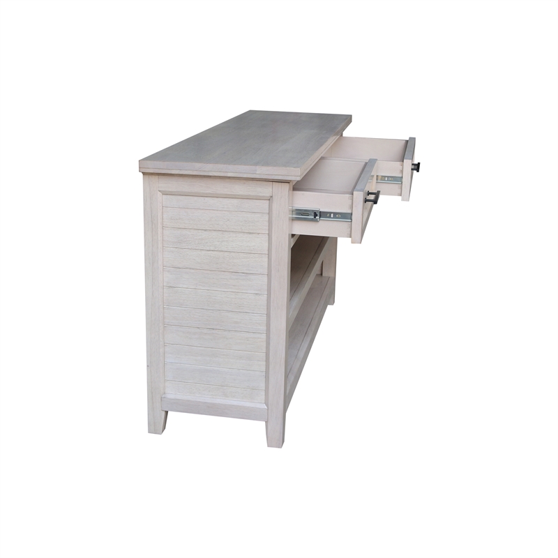 International Concepts Sanibel Solid Wood Sofa Table in Macchiato