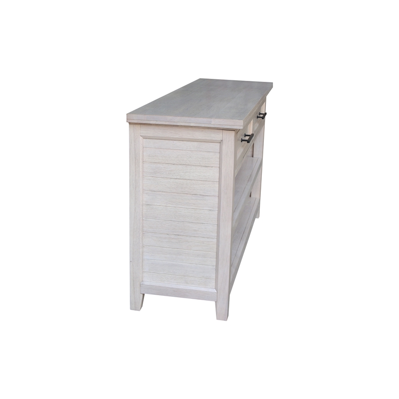 International Concepts Sanibel Solid Wood Sofa Table in Macchiato