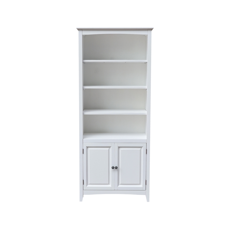International Concepts Solid Wood Tall Shaker Bookcase - 72