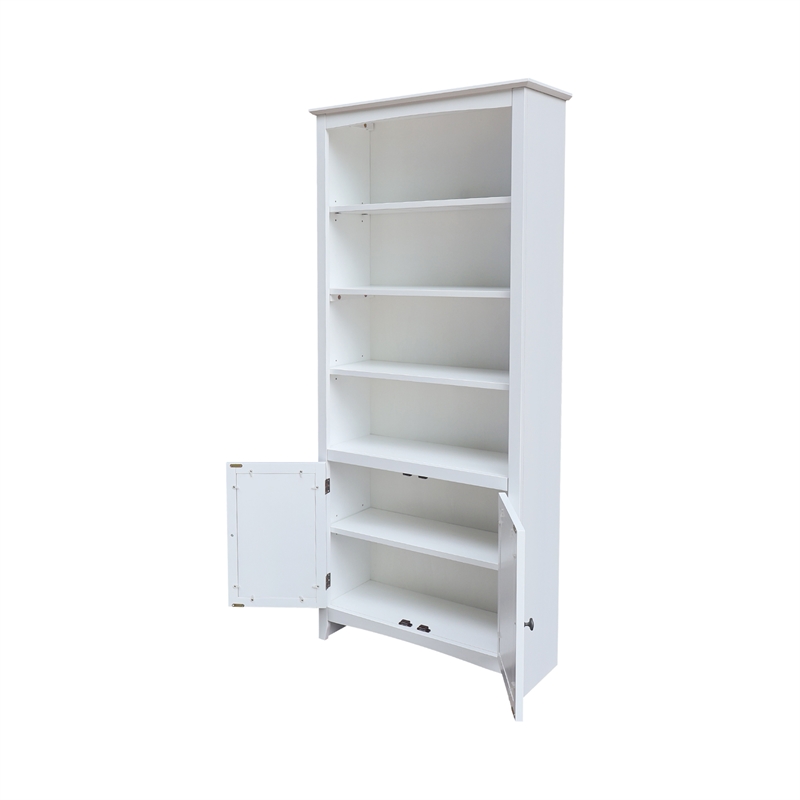 International Concepts Solid Wood Tall Shaker Bookcase - 72