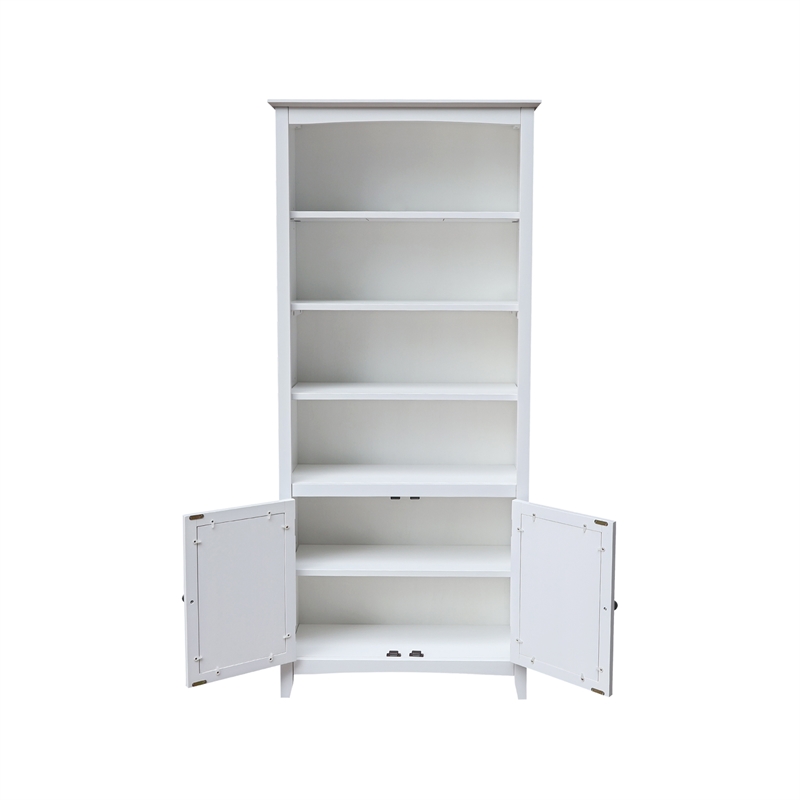 International Concepts Solid Wood Tall Shaker Bookcase - 72