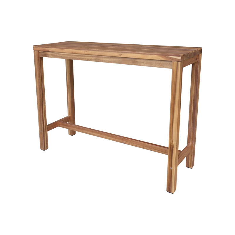 Outdoor 5-Piece Set - Solid Wood Table With 4 RTA Stools With Oil Finish
