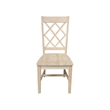 International Concepts Set of Two Solid Wood Dining Chairs - Unfinished