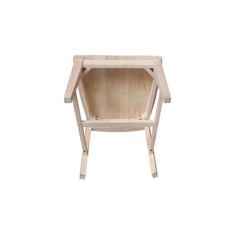 International Concepts Set of Two Solid Wood Audrey Dining Chairs - Unfinished