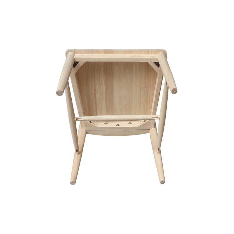 International Concepts Set of Two Solid Wood Haven Dining Chairs - Unfinished