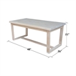 International Concepts Live Edge Solid Wood Coffee Table - Unfinished