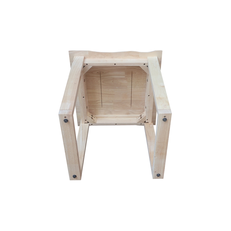 International Concepts Live Edge Solid Wood End Table - Unfinished