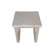 International Concepts Live Edge Solid Wood End Table - Unfinished