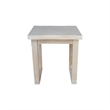 International Concepts Live Edge Solid Wood End Table - Unfinished