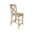 IC Solid Wood Vineyard Counter Height Dining Stool in Honey