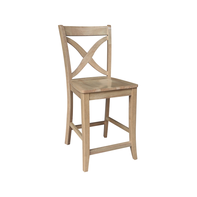 IC Solid Wood Vineyard Counter Height Dining Stool in Honey