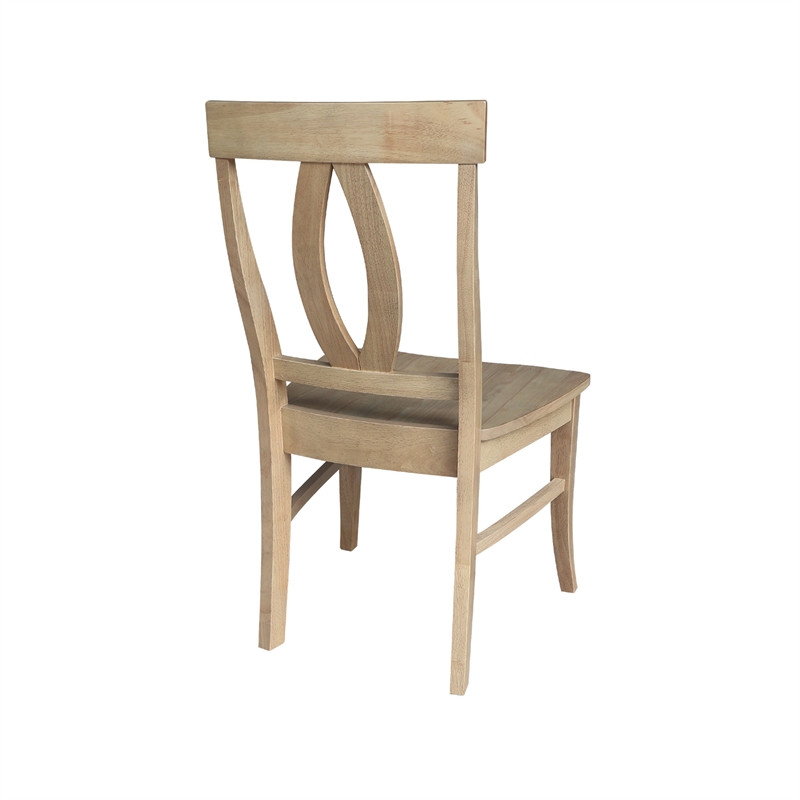 International Concepts IC Set of Two Verona Solid Wood Dining Chairs in Honey