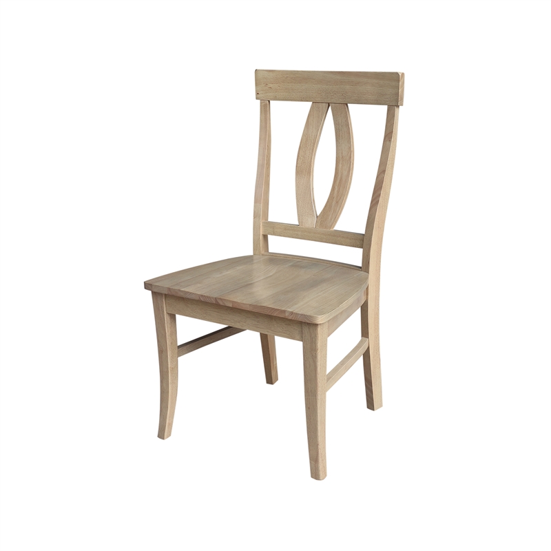 International Concepts IC Set of Two Verona Solid Wood Dining Chairs in Honey