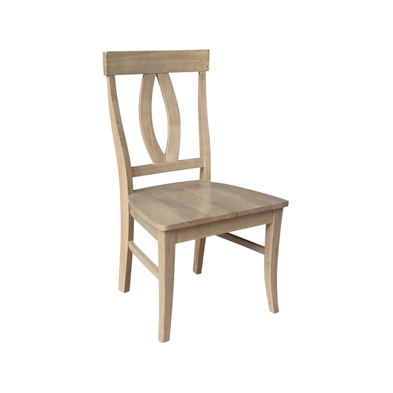 International Concepts IC Set of Two Verona Solid Wood Dining Chairs in Honey
