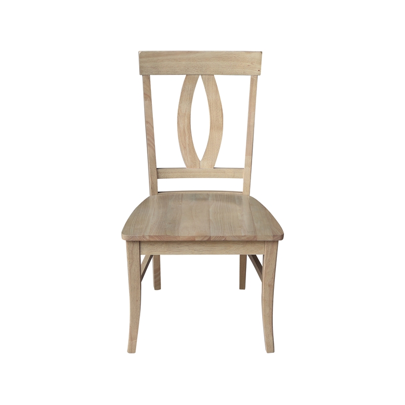International Concepts IC Set of Two Verona Solid Wood Dining Chairs in Honey