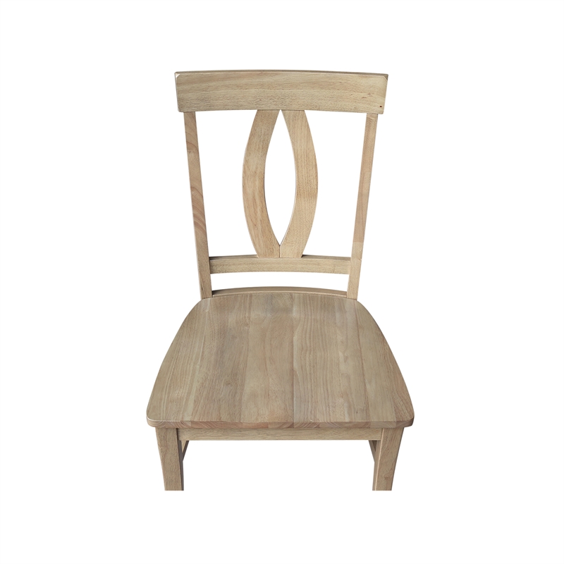 International Concepts IC Set of Two Verona Solid Wood Dining Chairs in Honey