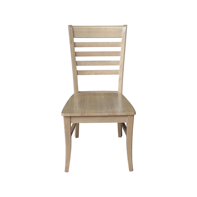 IC Set of Two Roma Ladderback Solid Wood Dining Chairs in Honey