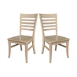IC Set of Two Roma Ladderback Solid Wood Dining Chairs in Honey