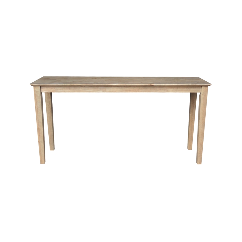 International Concepts Solid Wood Shaker Sofa Table in Honey