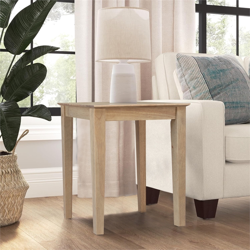 International Concepts Solid Wood Tall Shaker End Table in Honey