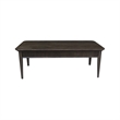 International Concepts Rectangular Haven Solid Wood Coffee Table in Coal