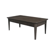 International Concepts Rectangular Haven Solid Wood Coffee Table in Coal