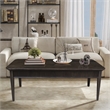 International Concepts Rectangular Haven Solid Wood Coffee Table in Coal
