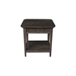 International Concepts Haven Solid Wood End Table in Coal