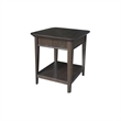 International Concepts Haven Solid Wood End Table in Coal