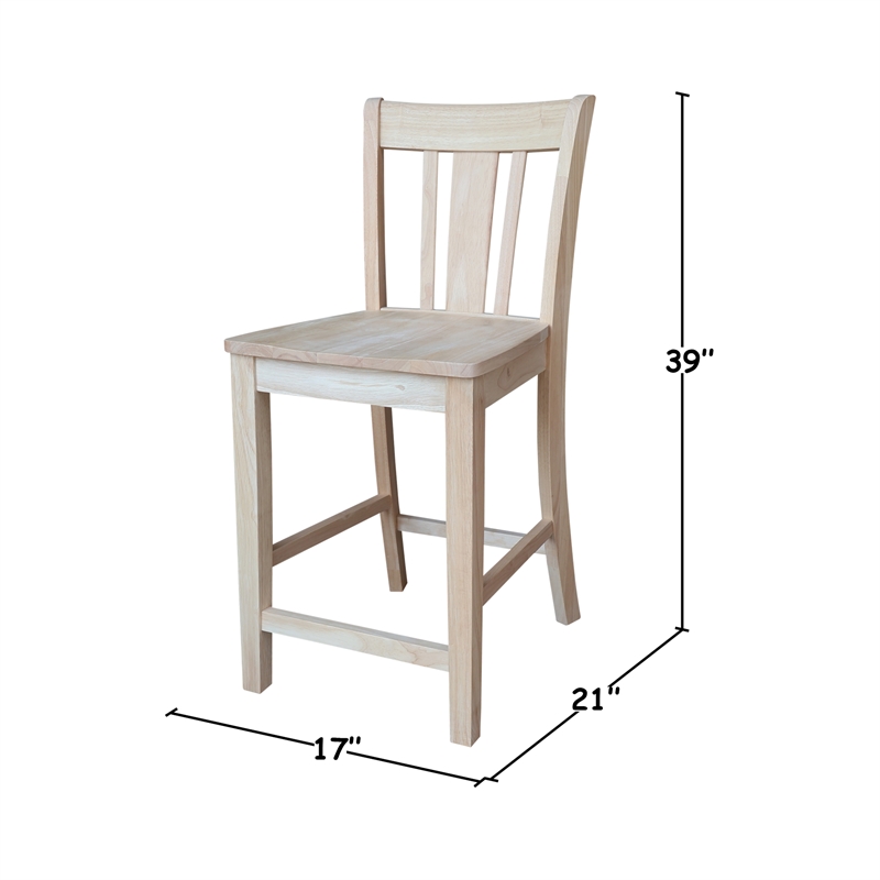 Solid Wood Tall Accent Table with Black Iron Legs and Four Stools