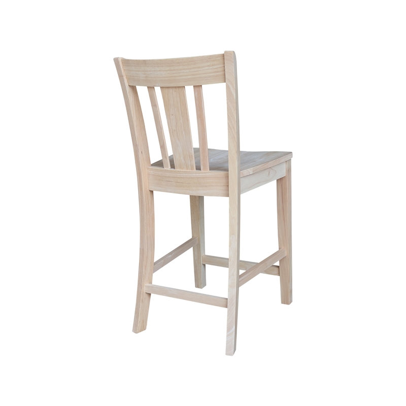 Solid Wood Tall Accent Table with Black Iron Legs and Four Stools