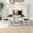 International Concepts Solid Wood Extension Dining Set - Two Tone