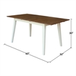 International Concepts Solid Wood Extension Dining Set - Two Tone