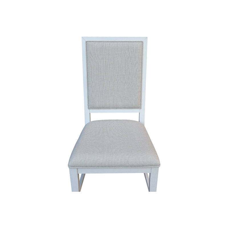 Solid Wood Traditional Dining Chair Set of 2 Chalk