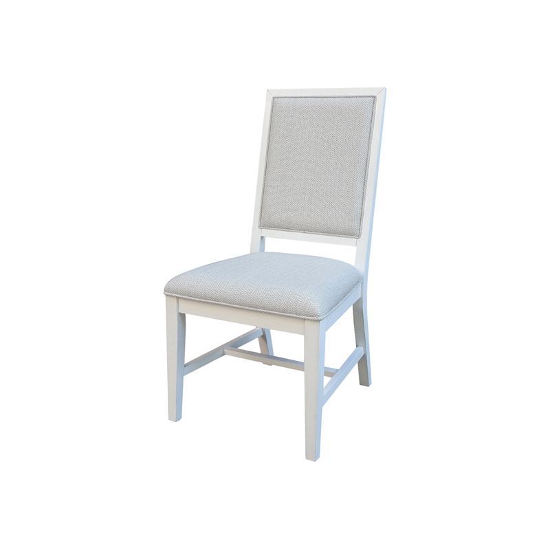 Solid Wood Traditional Dining Chair Set of 2 Chalk