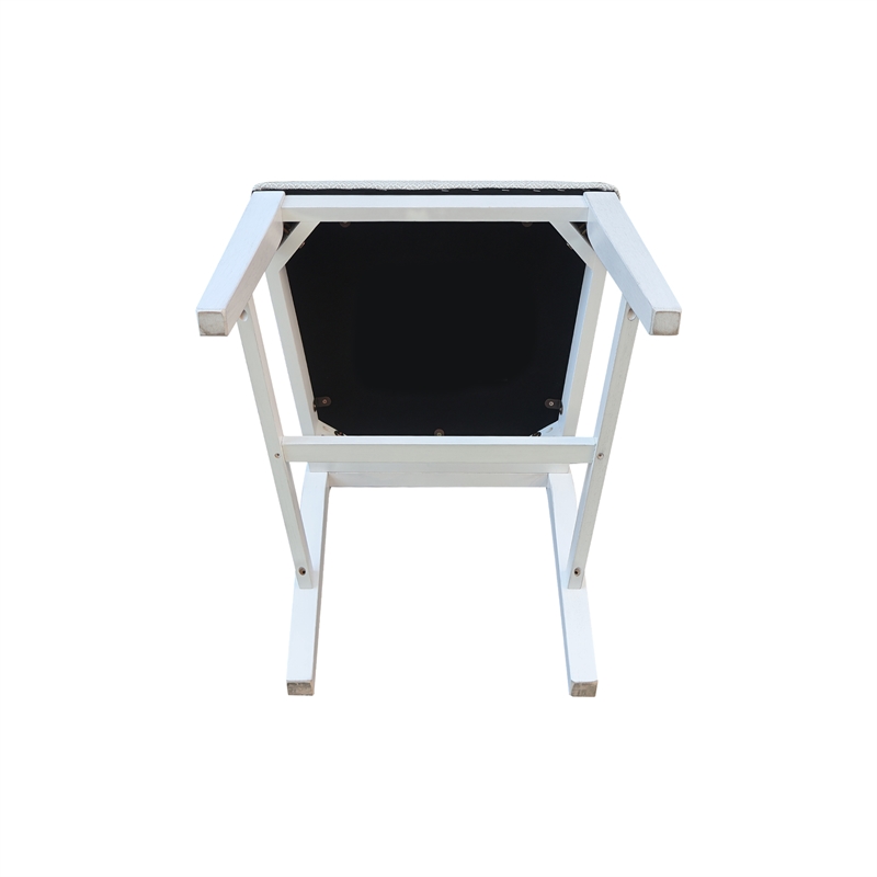Solid Wood Traditional Dining Chair Set of 2 Chalk