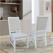 Solid Wood Traditional Dining Chair Set of 2 Chalk